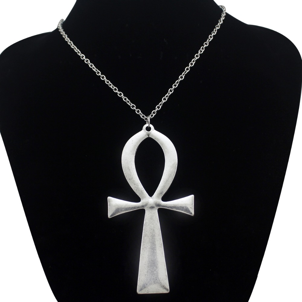 Women'S Egyptian Accessories - Kalung rantai panjang liontin salib Ankh