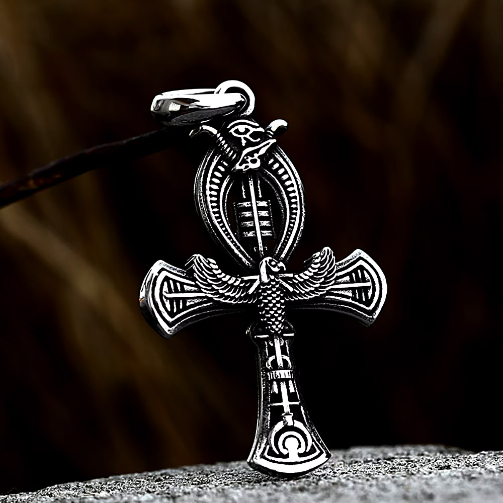Women'S Egyptian Accessories - Kalung Liontin Salib Ankh Elang Retro