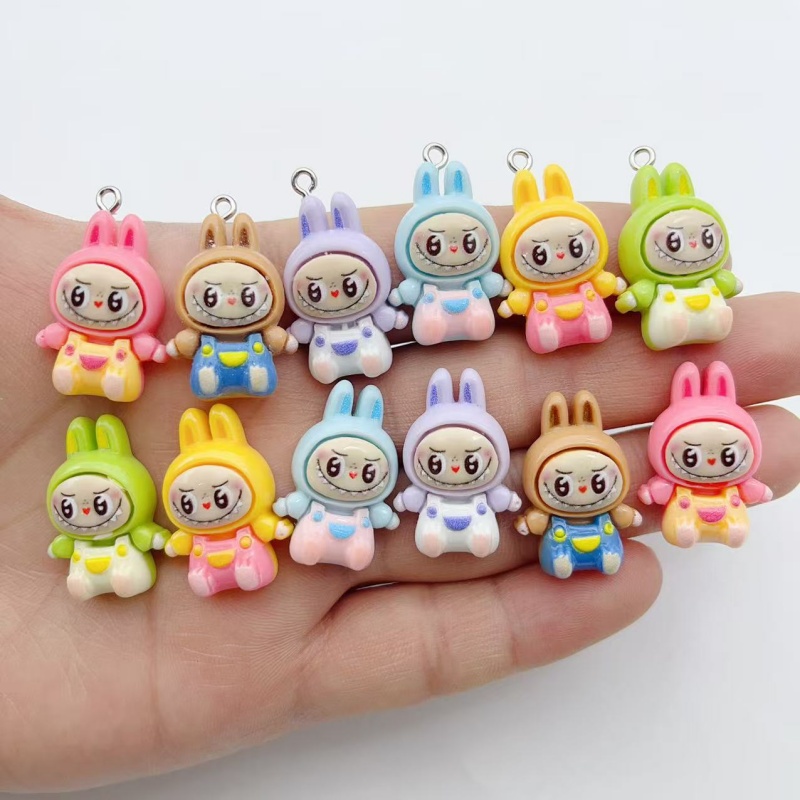 Women'S Key Accessories - 10Pcs Gantungan Resin Rumah Stroberi Kelinci