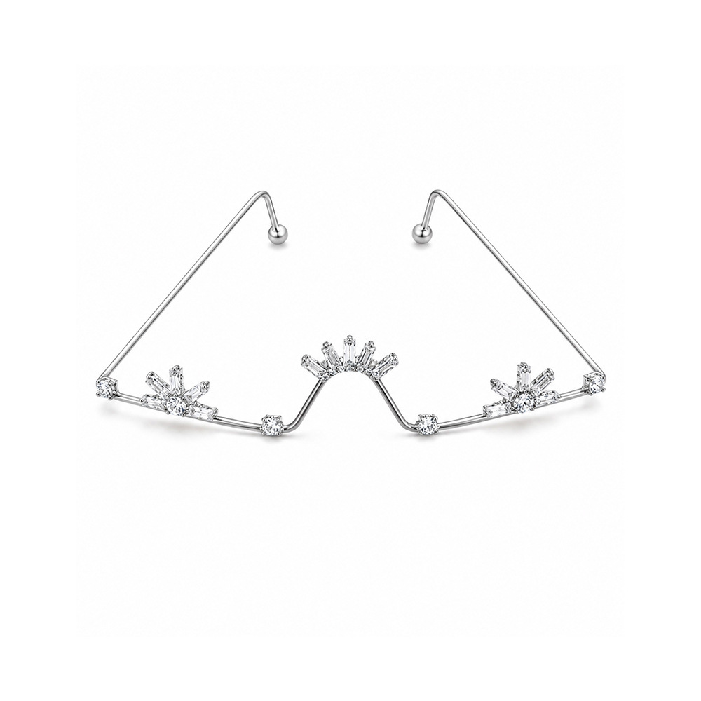 Kacamata Dekorasi Tanpa Bingka - Women Accessories Chain ulasan dan harga