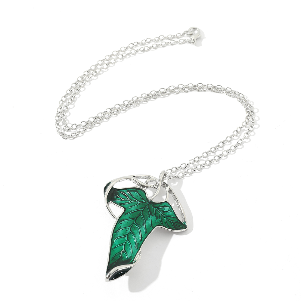 Kalung Liontin Daun Hijau Vint - Women Accessories Chain ulasan dan harga