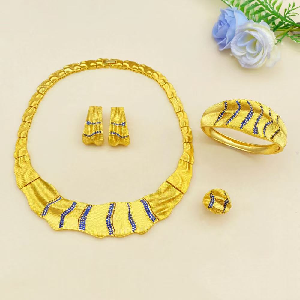 Perhiasan Set Kuningan Berlapi - Women Accessories Uae ulasan dan harga