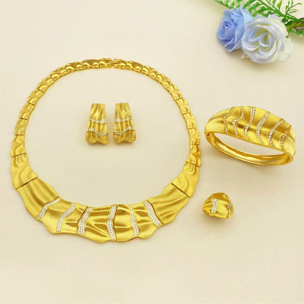 Perhiasan Set Kuningan Berlapi - Women Accessories Uae ulasan dan harga